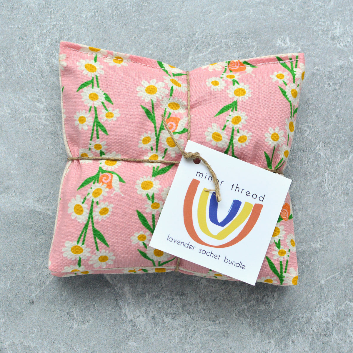 Daisy Chains in Pink Cotton Lavender Sachet Bundle – Minor Thread