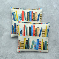 Gilded Bookshelf on Cream Cotton Lavender Sachet Bundle