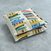 Gilded Bookshelf on Cream Cotton Lavender Sachet Bundle