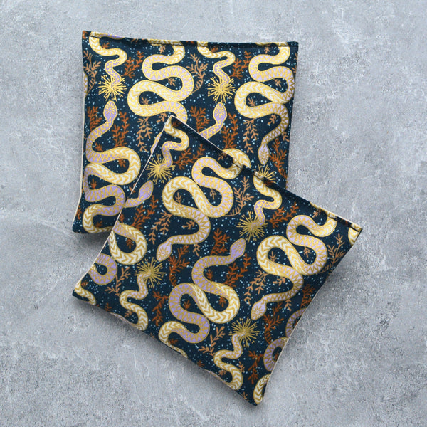 Gilded Snakes Black and Lilac Lavender Sachet Bundle