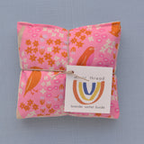 Backyard Birds Pink Floral Cotton Lavender Sachet Bundle