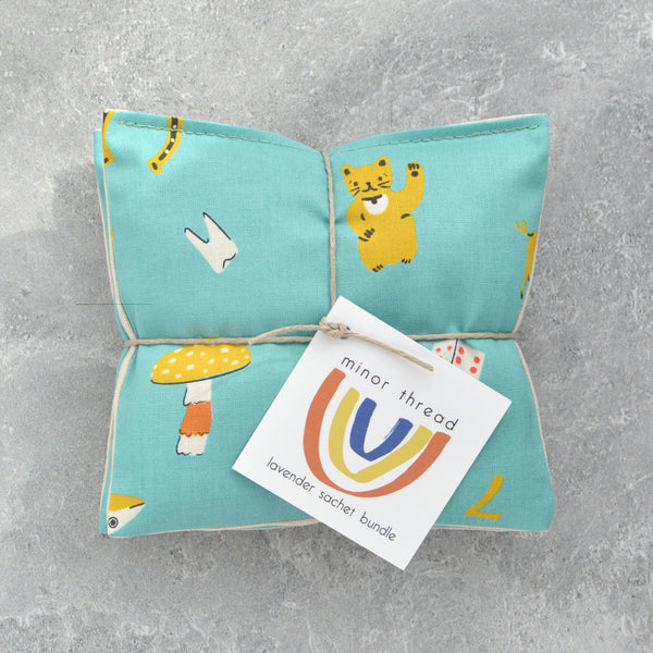Lucky Icons in Turquoise Lavender Sachet Bundle