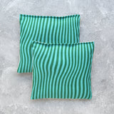 Blue & Greeen Wavy Stripes Lavender Sachet Bundle