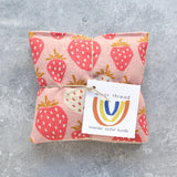 Giant Strawberries in Pink Canvas Lavender Sachet Bundle