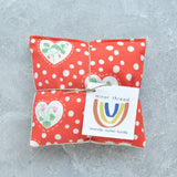 Polka Dot Hearts on Red Cotton Lavender Sachet Bundle