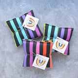 Black Rainbow Stripes Lavender Sachet Bundle