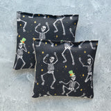 Lavender Sachet Bundle in Skeleton Party Black Cotton Halloween