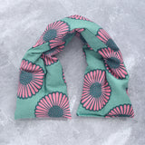 Weighted Neck Wrap in Green and Pink Daisy Canvas