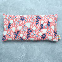 Weighted Eye Pillow in Rosalia Floral in Coral Pink