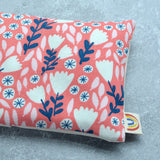 Weighted Eye Pillow in Rosalia Floral in Coral Pink