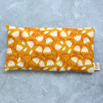 Weighted Eye Pillow in Floral Vine in Golden Yellow Cotton