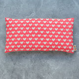 Pink and White Hearts Weighted Eye Pillow