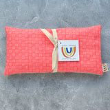 Red and White Basketweave Weighted Eye Pillow