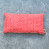 Red and White Basketweave Weighted Eye Pillow