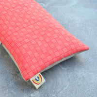 Red and White Basketweave Weighted Eye Pillow