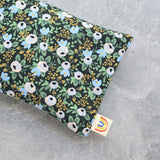 Weighted Eye Pillow in Rosa Floral Blue Cotton