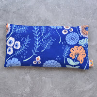 Royal Blue Floral Weighted Eye Pillow Hot Cold Therapy