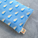 Rainy Day in Light Blue Cotton Weighted Eye Pillow