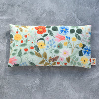 Strawberry Fields Mint Green Cotton Weighted Eye Pillow