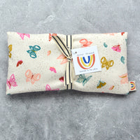 Butterfly Field in Cream Weighted Eye Pillow