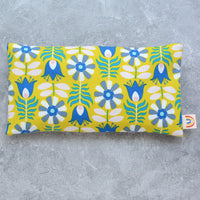 Summer Scandi Floral Yellow & Blue Weighted Eye Pillow