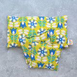 Summer Scandi Floral Yellow & Blue Weighted Eye Pillow