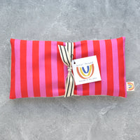 Oversized Eye Pillow - Deep Pink Cabana Stripe