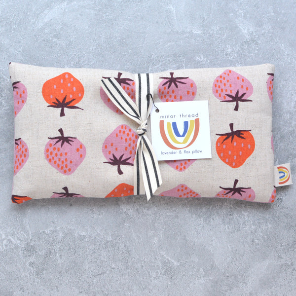 Ripe Strawberries Canvas Weighted Eye Pillow