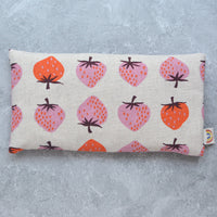 Ripe Strawberries Canvas Weighted Eye Pillow