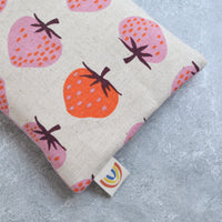 Ripe Strawberries Canvas Weighted Eye Pillow
