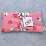 Ripe Strawberries Pink Cotton Weighted Eye Pillow