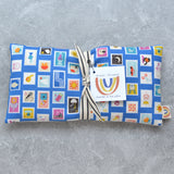 Stamp Icons in Royal Blue Weighted Eye Pillow
