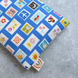 Stamp Icons in Royal Blue Weighted Eye Pillow