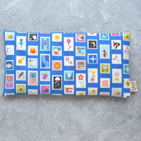 Stamp Icons in Royal Blue Weighted Eye Pillow
