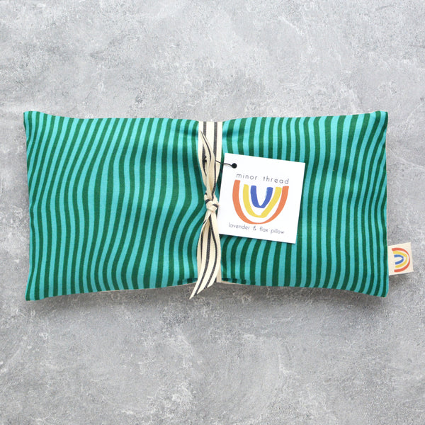 Blue & Greeen Wavy Strpes Weighted Eye Pillow