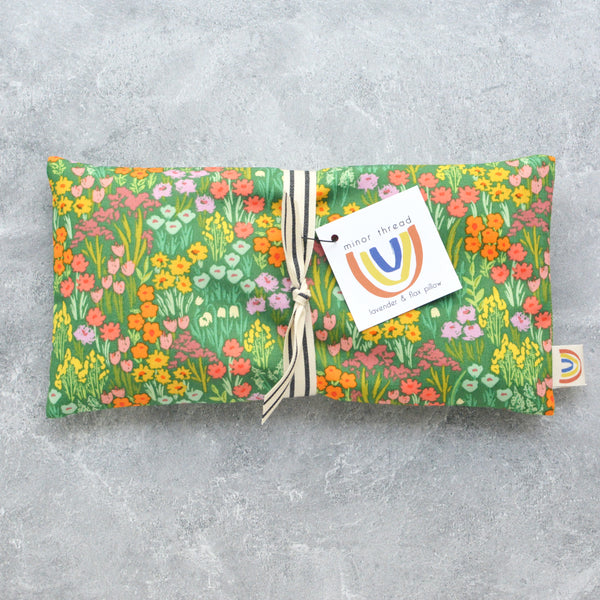 Green Floral Garden Weighted Eye Pillow