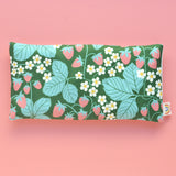 Strawberry Field Floral in Green Weighted Eye Pillow