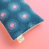 Seaside Daisy in Navy and Pink Weighted Eye Pillow