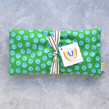 All Smiles in Green and Blue Weighted Eye Pillow
