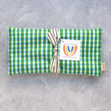 Green & Blue Gingham Weighted Eye Pillow