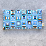 Blue Granny Squares Cotton Weighted Eye Pillow