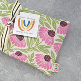 Lilac Garden Coneflower Cotton Weighted Eye Pillow