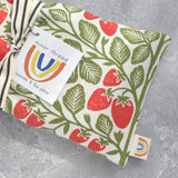 Garden Strawberry Cotton Weighted Eye Pillow