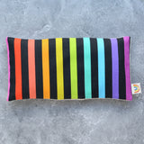 Black Rainbow Stripes Weighted Eye Pillow