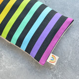 Black Rainbow Stripes Weighted Eye Pillow