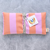 Pink and Orange Cabana Stripe Weighted Eye Pillow