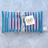 Blue & Pink Offset Stripes Weighted Eye Pillow