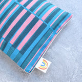 Blue & Pink Offset Stripes Weighted Eye Pillow
