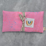 Hot Pink Paint Splatter Linen Weighted Eye Pillow