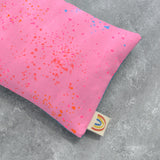 Hot Pink Paint Splatter Linen Weighted Eye Pillow